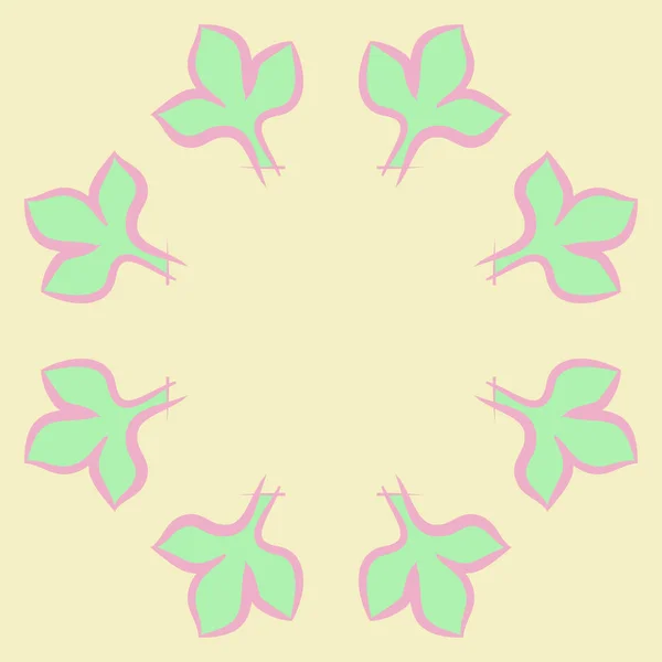 Бесшовный Рисунок Абстрактных Простых Листьев — стоковый вектор