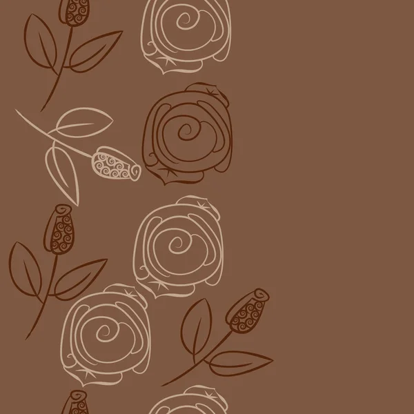 Patrón Sin Costuras Rosas Simples Abstractas — Vector de stock