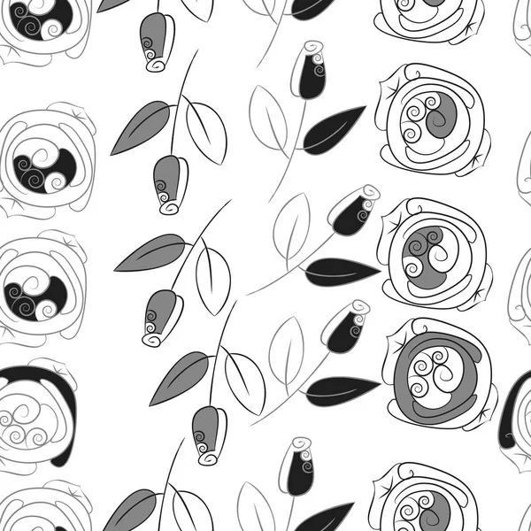 Soyut basit gül çiçeklerdikişsiz desen