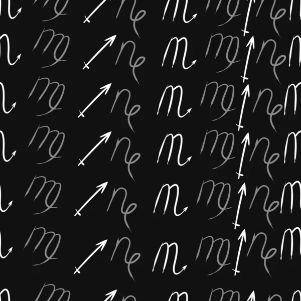 Soyut basit kaligrafi dikişsiz desen