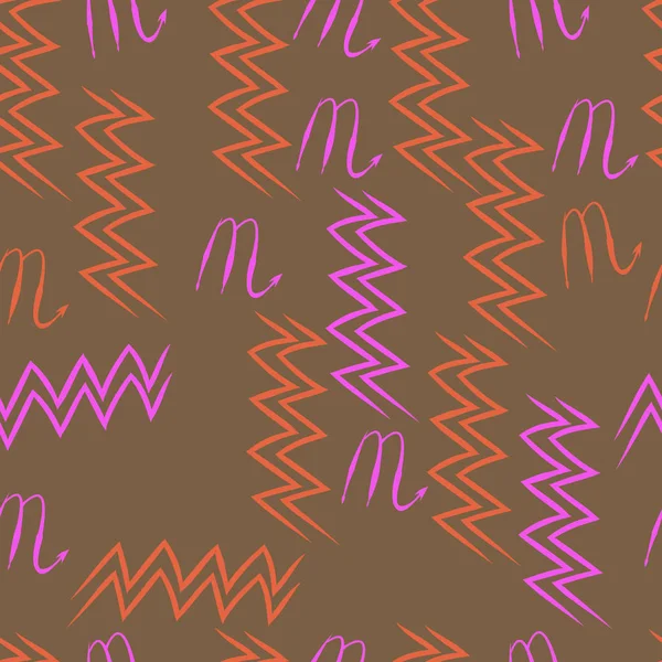 Soyut basit kaligrafi dikişsiz desen