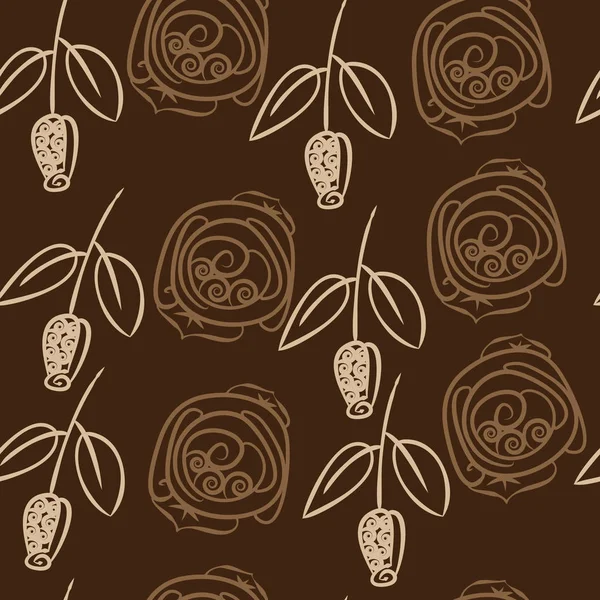 Soyut basit güllerin kusursuz deseni