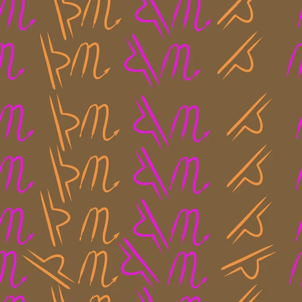 Burçlar, karalamalar, akrep, terazi, kopya alanı deseni. 