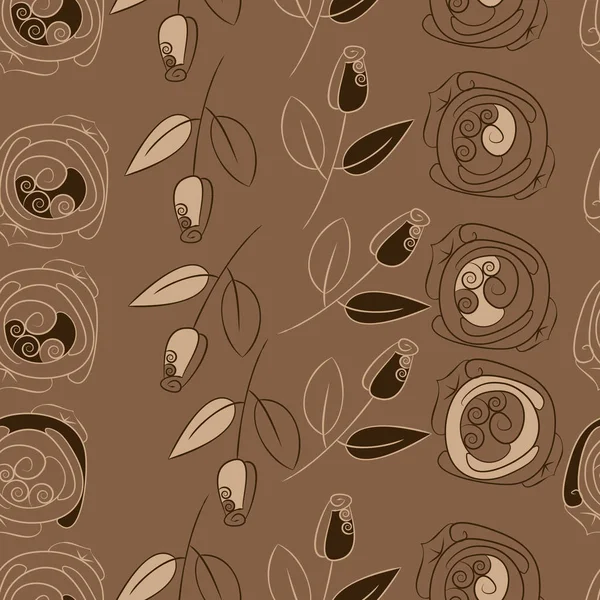 Soyut basit gül çiçeklerdikişsiz desen