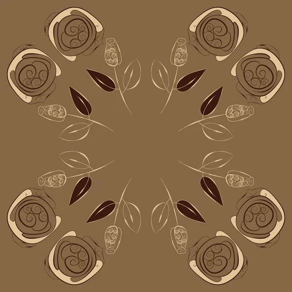 Patrón Sin Costuras Rosas Simples Abstractas — Vector de stock