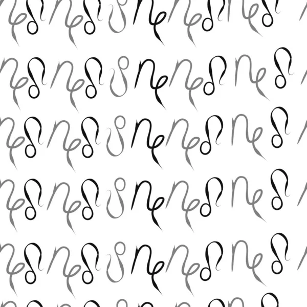 抽象简单书法的无缝模式 — 图库矢量图片