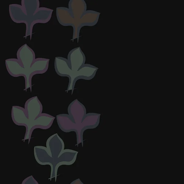 抽象的な単純な葉のシームレスなパターン — ストックベクタ