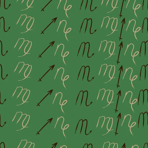 Soyut basit kaligrafi dikişsiz desen