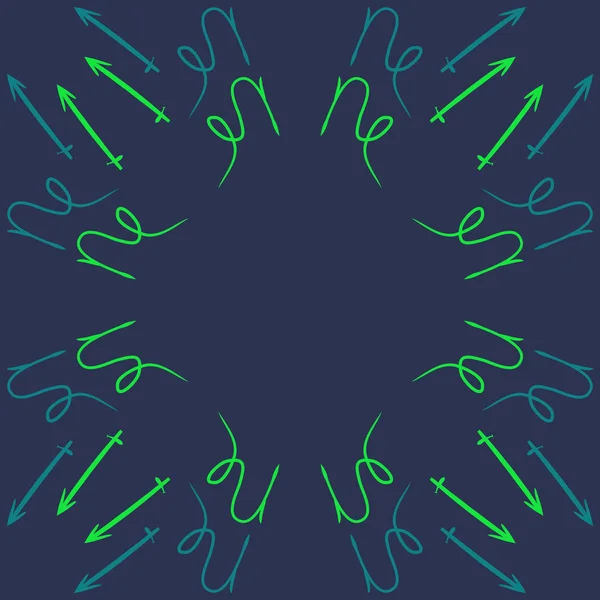 Soyut basit kaligrafi ve okların kusursuz deseni