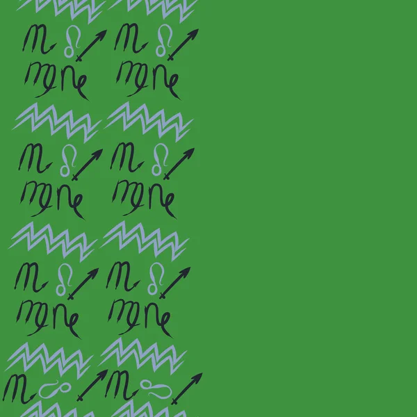 Soyut basit kaligrafi dikişsiz desen