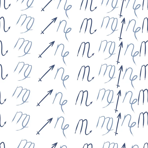 Soyut basit kaligrafi dikişsiz desen