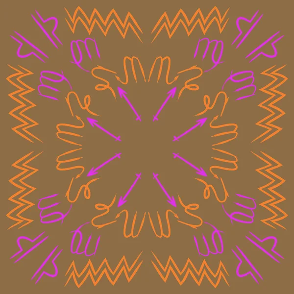 Soyut basit kaligrafi dikişsiz desen