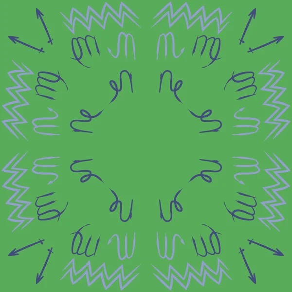 Soyut basit kaligrafi dikişsiz desen