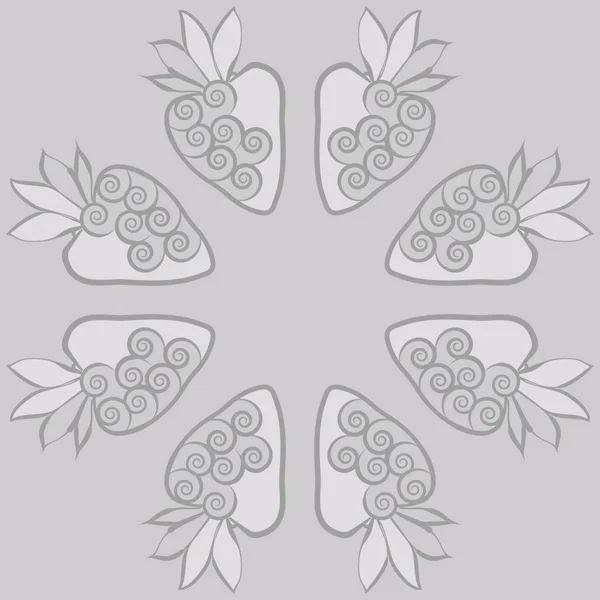抽象的なシンプルなイチゴのシームレスなパターン — ストックベクタ