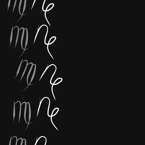 Sömlösa Mönster Abstrakt Enkel Kalligrafi — Stock vektor
