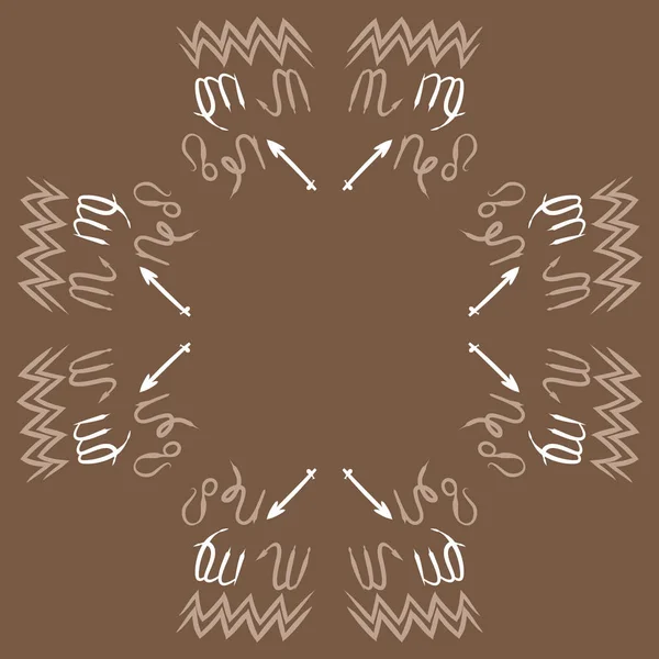 Soyut basit kaligrafi ve okların kusursuz deseni