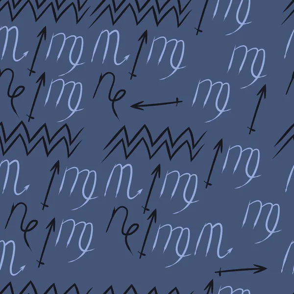 Soyut basit kaligrafi dikişsiz desen