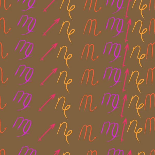 Soyut basit kaligrafi dikişsiz desen