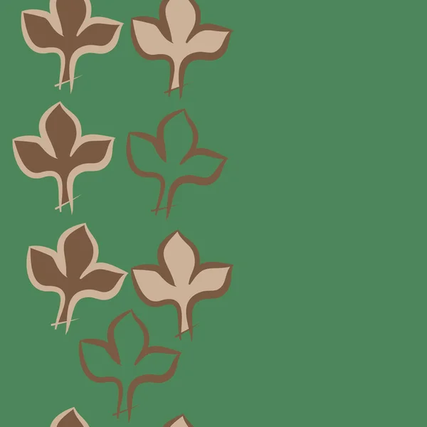 Nahtloses Muster Abstrakter Einfacher Blätter — Stockvektor
