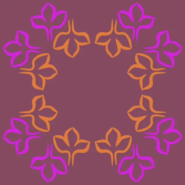 Безшовний Візерунок Абстрактних Простих Квітів — стоковий вектор