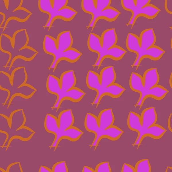 Naadloos Patroon Van Abstracte Kleurrijke Bladeren — Stockvector