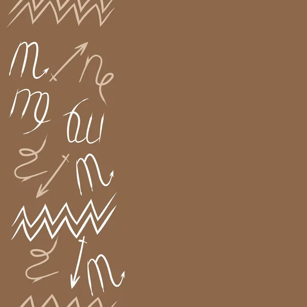 Nahtloses Muster Abstrakter Einfacher Kalligrafie — Stockvektor