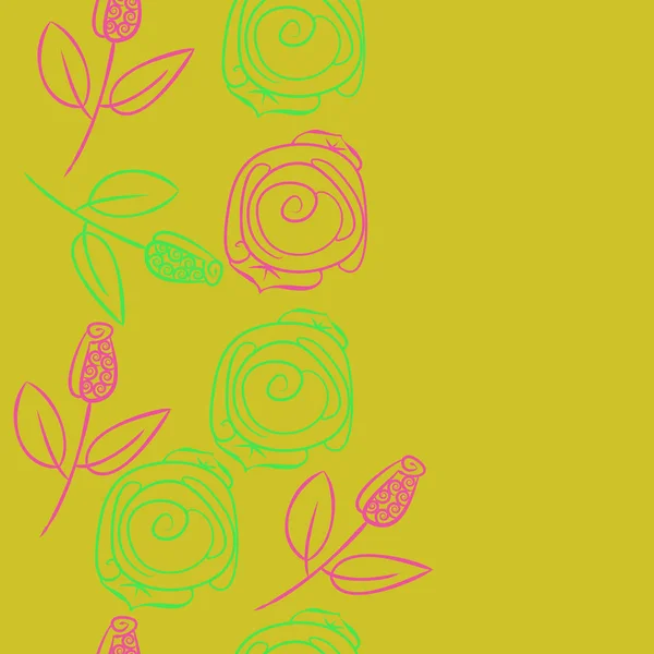 Patrón Sin Costuras Rosas Simples Abstractas — Archivo Imágenes Vectoriales