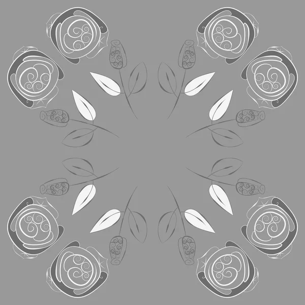 Patrón Sin Costuras Rosas Simples Abstractas — Archivo Imágenes Vectoriales
