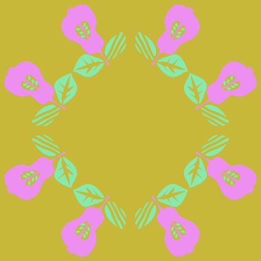 Renkli armutile dikişsiz soyut desen