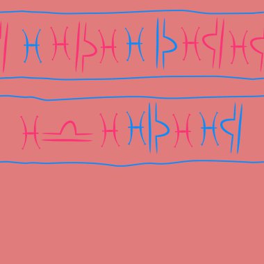 Zodiac Signs deseni, karalama, kopya alanı