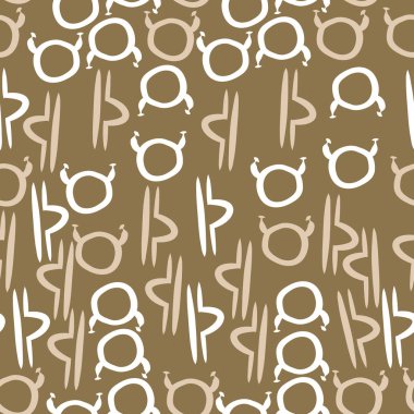 Soyut basit zodyak süsleme Dikişsiz desen