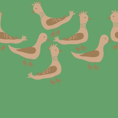 kuşlar, vektör çizim ile Seamless Modeli