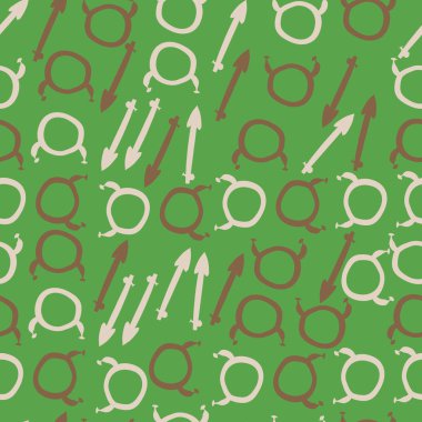 Burçlar ile dikişsiz desen, vektör arka plan