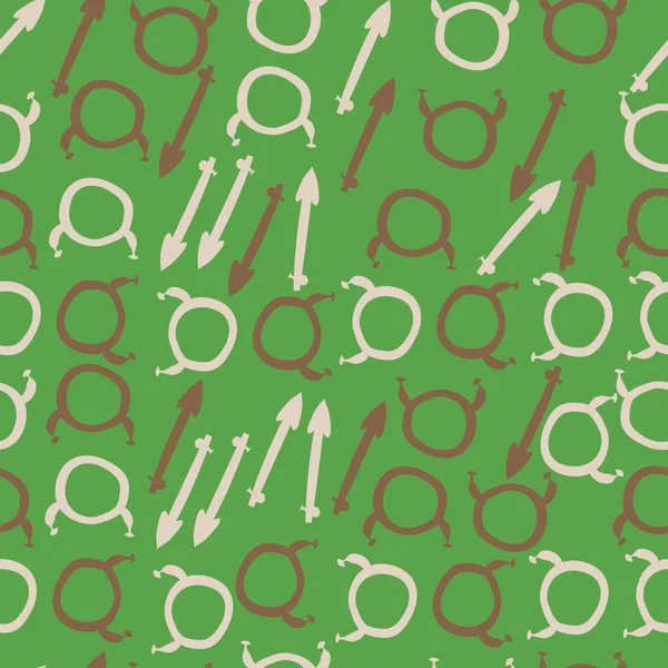 Burçlar ile dikişsiz desen, vektör arka plan