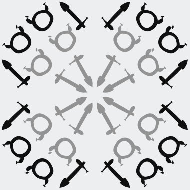 Soyut basit zodyak süsleme Dikişsiz desen