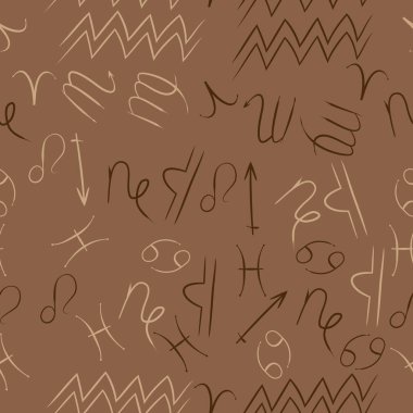 Soyut basit zodyak süsleme Dikişsiz desen