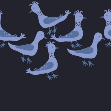 kuşlar, vektör çizim ile Seamless Modeli