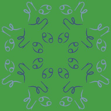 Zodiac Signs Dikişsiz desen. Vektör Illustration