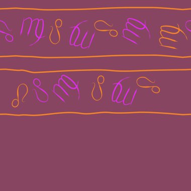 Soyut basit zodyak süsleme Dikişsiz desen