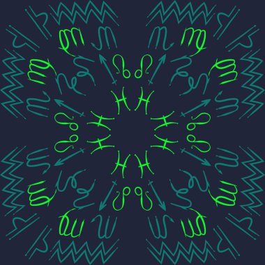 Soyut basit burç süslerinin kusursuz deseni