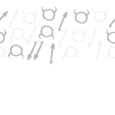 Burçlar ile dikişsiz desen, vektör arka plan