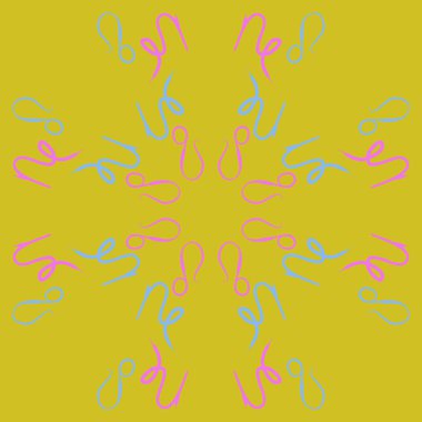 Soyut basit burç süslerinin kusursuz deseni