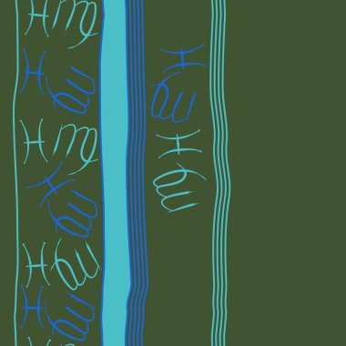 Soyut basit zodyak süsleme Dikişsiz desen