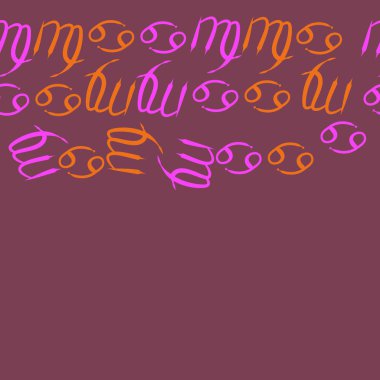 Zodiac Signs ile farklı Dikişsiz desen