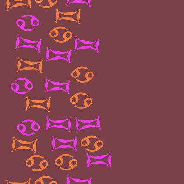 desen arka plan, burçlar ile soyut vektör illüstrasyon 