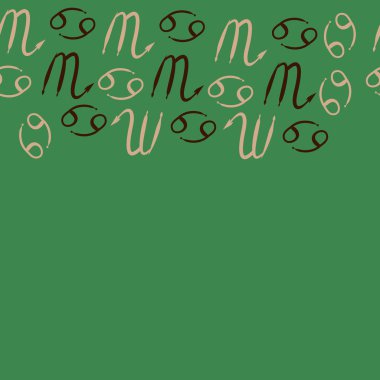 desen arka plan, Burç işaretleri ile vektör deseni 