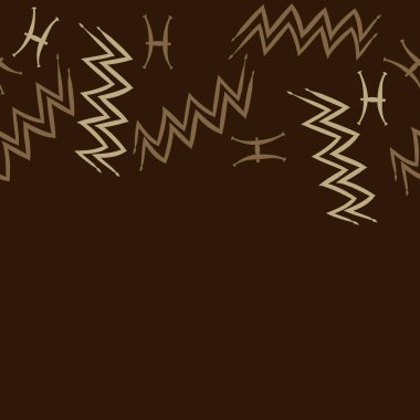 Soyut basit burç süslerinin kusursuz deseni