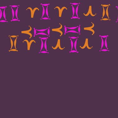 Koç ve İkizler burçları ile dikişsiz desen