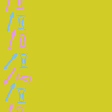 Burçların dikişsiz desen - yay, İkizler. Vektör çizimi