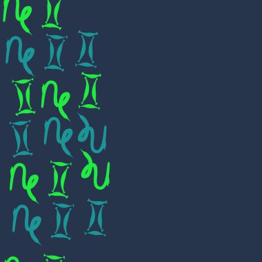 Soyut basit kaligrafi dikişsiz desen